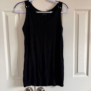 a:glow Women's Nursing Snap Down Black Tank Top Size Small Maternity